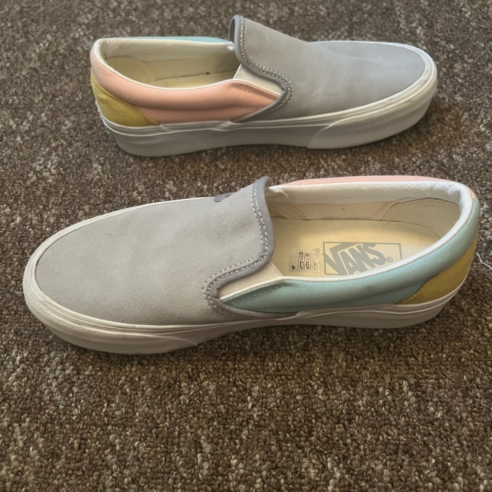 Pastel Color Block Vans - image 1